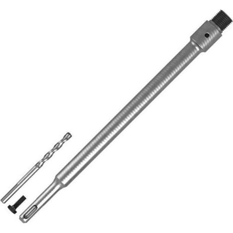 SDS PLUS - Extension de tige pour couronnes de forage - Tige d'extension SDS Plus de 400 mm pour carotteuse - Tige d'extension de foret, foret de centrage et vis de support (1/4)
