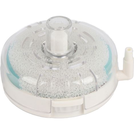 Filtro redondo ultrafino para acuario con esponja, biobolas y difusor de aire – Modelo S (8 x 5,5 cm) fabricado en plástico. (1/5)