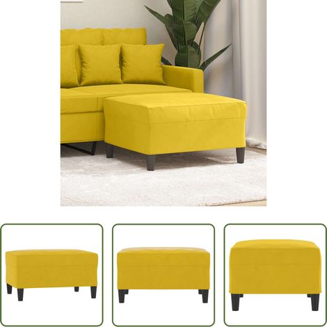 Samt - Fußhocker Gelb 70x55x41 cm Samt (1/5)