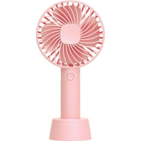 Tragbarer, wiederaufladbarer USB-Ventilator – Pink, geeignet für den Innen- und Außenbereich (1/5)