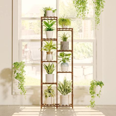 Support d'angle pour plantes d'intérieur et d'extérieur, pour salon, balcon et jardin, 157,5 cm de haut (1/5)
