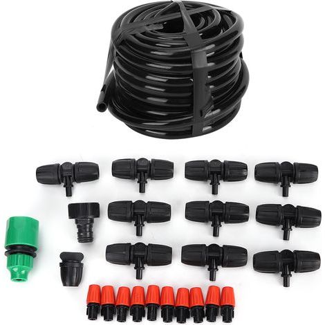 Cadeaux de mai Kit d'irrigation, ensemble de tuyaux d'irrigation, jardin de système d'irrigation pratique. (1/5)