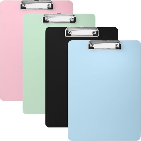 Blocos De Escritura A4 - Con Broches De Metal - Con Agujero Oculto Para Colgar - Plástico Resistente - 4 Unidades (1/5)