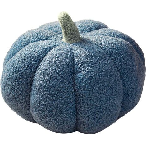 Coussin décoratif citrouille jaune - idéal pour la maison, la chambre, le canapé et le bureau - 1 pièce, bleu, 28 cm (1/4)