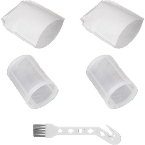 Lot de 2 pré-filtres et 2 accessoires pour aspirateur Makita CL100D, CL106, CL180, pour aspirateur sans fil Makita, filtres lavables et pré-filtre, avec brosse de nettoyage, blanc (1/5)