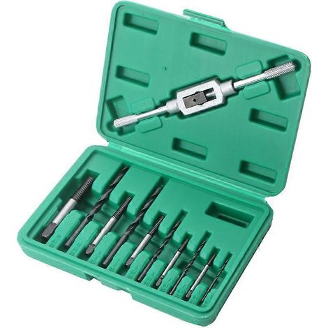 Clé à tarauder 3 mm-10 mm, extracteur de vis cassées, kit de réparation de machines haute dureté, 11 pièces ( ) (1/5)