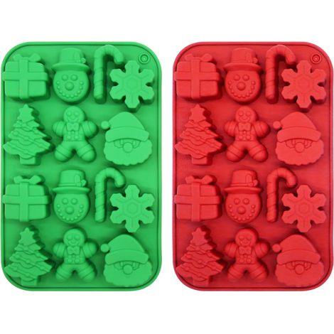Silikon-Schokoladenformen für Weihnachten, Silikon-Pralinenformen in Form des Weihnachtsmanns, Silikon-Pralinenformen in Form eines Weihnachtsbaums (1/5)