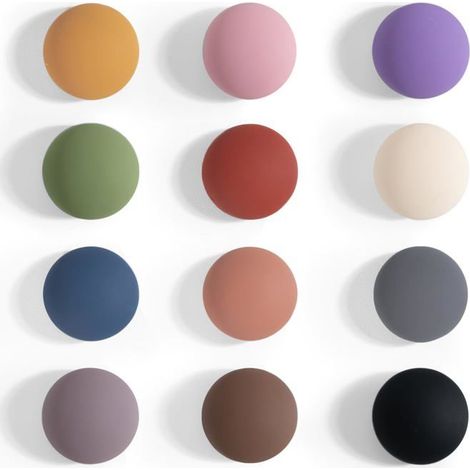Lot de 12 aimants pour réfrigérateur — Décoration de casier : aimants décoratifs pour frigo, colorés, givrés et hémisphériques. (1/5)