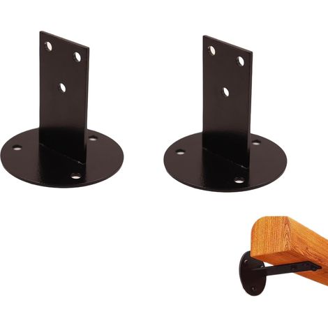 Support Main Courante Droit, Fixation Murale Rampe, Support Rampe Escalier, pour Rampes Intérieures, pour Supports de Rampes en Bois ou en Métal (1/5)