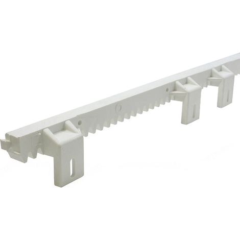 Came – Crémaillère pour portail 20x20 mm M4 fibre de verre blanc – Noyau en acier pour motorisation jusqu'à 600kg – Fixation facile