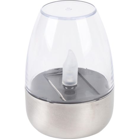 Bougie solaire multifonctionnelle, résistante aux rayons du soleil, décorative, pour allées, terrasses, pelouses et cours. Transparente. (1/5)