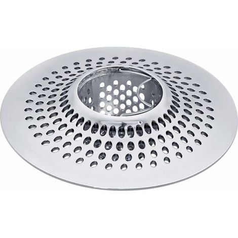 Filtre à cheveux en acier inoxydable pour baignoire et douche (1/4)