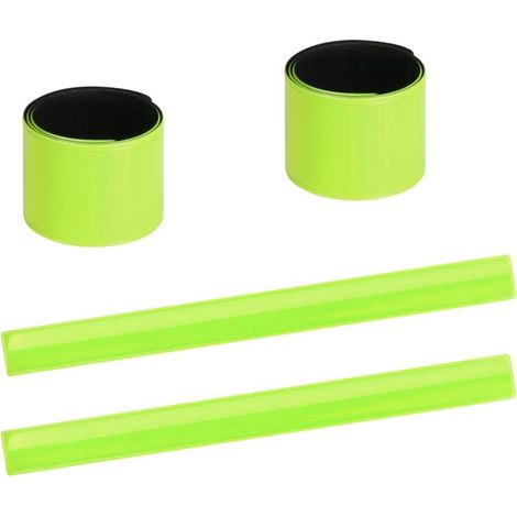 Reflective armband, safety armband, reflective running gear, high visibility reflective PVC wristband for cycling, running or jogging on the ankle MUMU (1/4)