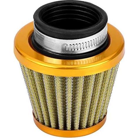 4 pièces Ejoyous Filtre à Air de 38mm, Universel Filtre à Air Double d'admission afin de Fournir de L'air à L'intérieur avec Pince pour Tout-Terrain VTT Quad Dirt Pit Bike, Or (1/3)