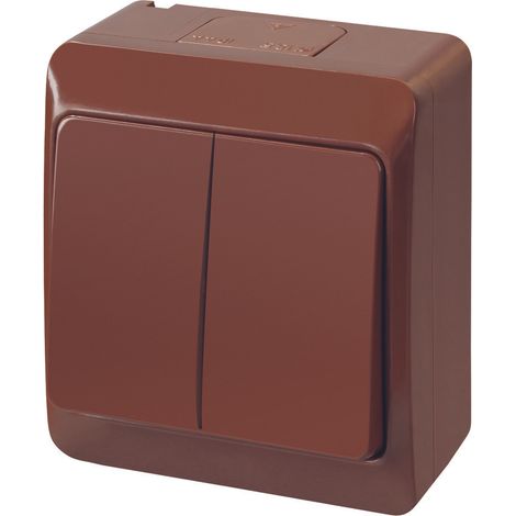 Kerzenschalter, Aufputzmontage, IP44, Bronze, Hermes