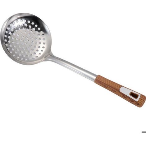 Ecumoire - Acier Inoxydable - Manche Long 35,5 cm - Pour Cuisson et Pâtisserie - 1 Pièce (1/4)