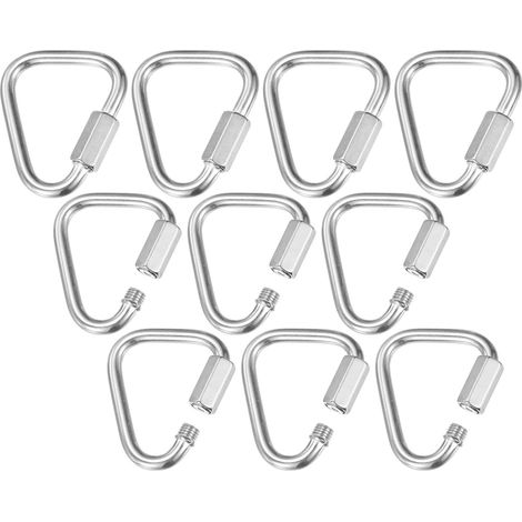 Connecteur de chaîne rapide en acier inoxydable 304 triangle de verrouillage de chaîne de réparation pour balançoire/camping/randonnée/sac à dos (1/5)