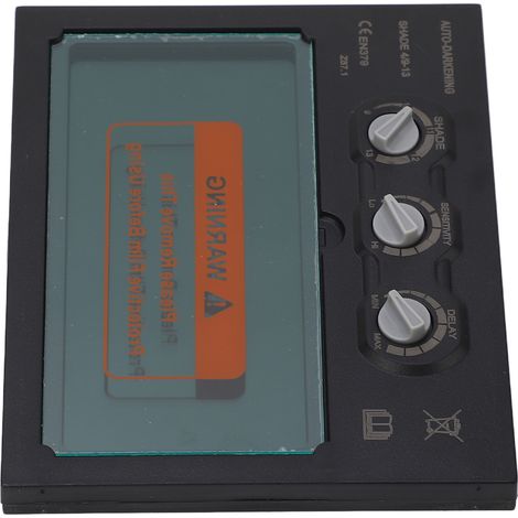Verre de masque à souder assombrissant automatiquement 92,5x42,5mm protection réglable solaire grand champ outil de soudage (1/5)
