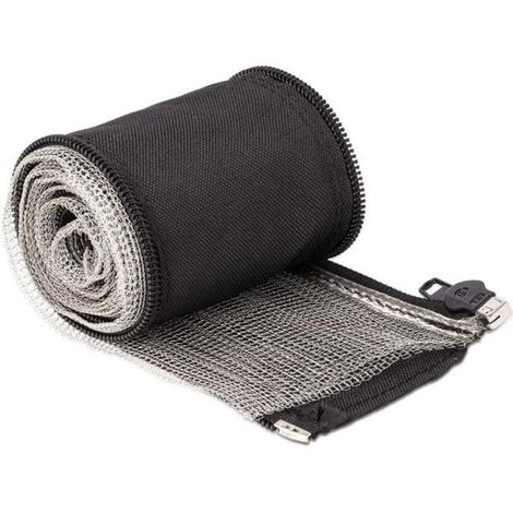 DELOCK EMV TUYAU TRESSÉ AVEC FERMETURE ÉCLAIR NOIR 1 M X 20 MM 20846