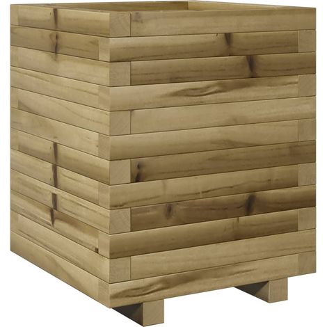Fioriera rialzata per piante e fiori terrazza giardino 40 x 40 x 49,5 cm legno di pino impregnato marrone 020037565