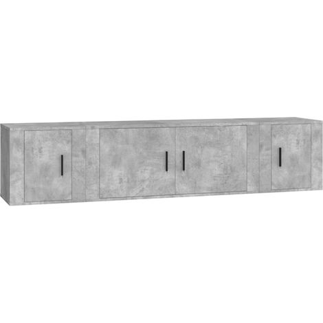 Maison Exclusive - 3-tlg. TV-Schrank-Set Betongrau Holzwerkstoff