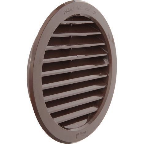 La Ventilazione T16RM Griglia Tonda in Plastica da Incasso, Marrone, ø 190 mm (1/5)