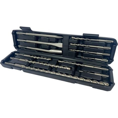 SET 12 PUNTE TRAPANO MARTELLO PNEUMATICO PUNTALI PUNTA SCALPELLI SDS PLUS (1/5)