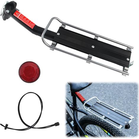 Porte Bagage Vélo Arrière Fixation Rapide Réglable Porte Bagage VTT Alliage D'aluminium Porte-Bagages, Avec Réflecteur, Capacité de Charge 9kg, Pour VTT Vélos de Route Vélos Pliants (1/5)