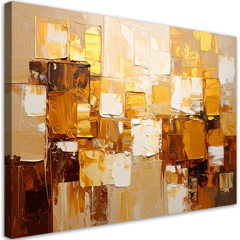 Quadro su tela, Astrattismo dorato stile glamour - 120x80 (1/3)