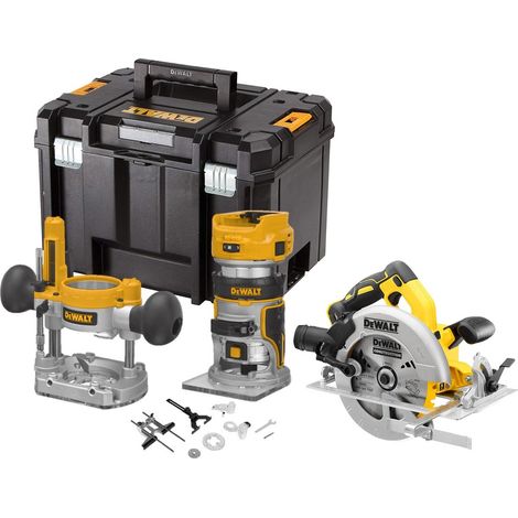Dewalt DCW604N 18v XR Brushless Router Trimmer Plunge Base+ DCS570N Circular Saw (1/4)