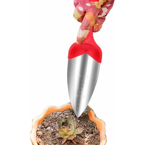 Truelle à Main de Jardinage Pelle de Jardinage avec Manche Ergonomique Outils à Main de Jardin en Acier Inoxydable durables pour Le repiquage, Le désherbage, Les Cadeaux de Jardinage (1/5)