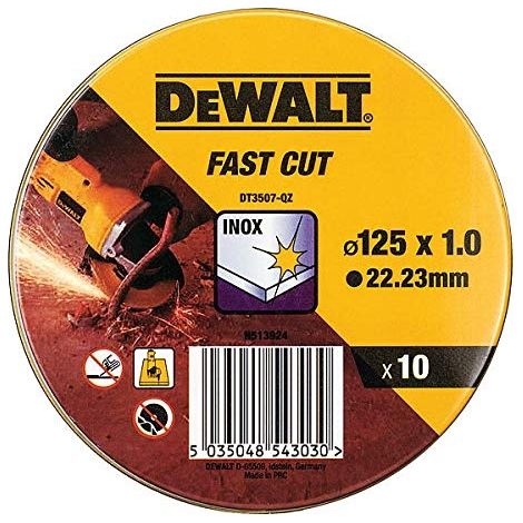 Dewalt – Disque à lamelles pour meuleuse 125mm – Grain 80 – Lot de 10 disques inox – DT3507QZ (1/7)