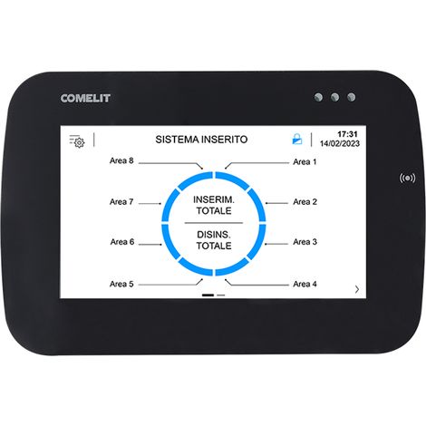 Tastiera Touch di 5" Nera per centrali Vedo con RFID Comelit VEDO5TPR