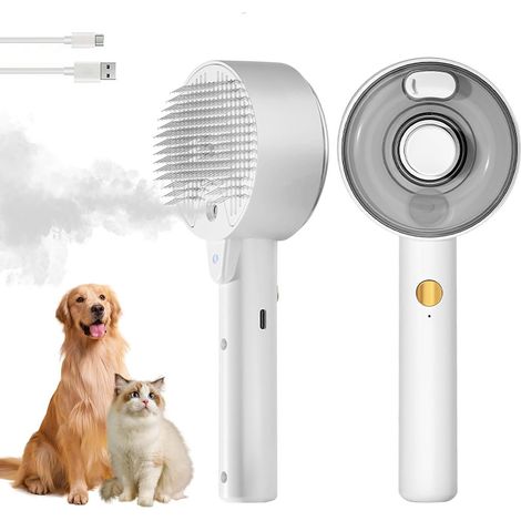 Peigne de massage à spray - peigne démêlant pour chiens et chats - outil de toilettage - brosse pour chats - peigne à poils pour chats (1/5)