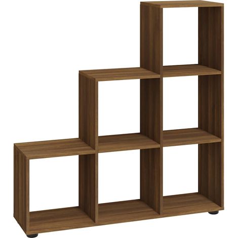Maison Exclusive - Treppenregal Braun Eichen-Optik 107 cm Holzwer (1/5)