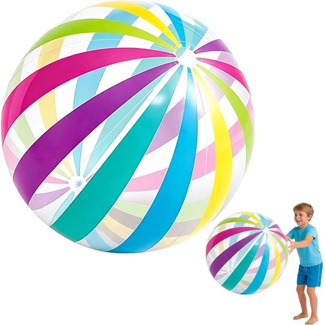 20 inch inflatable beach balls colorful stripes beach toys for swimming pool summer party decoration (1/4)
