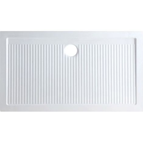 Plato de ducha 100x70 cm de cerámica blanco brillante -  Azzurra Ceramica Ferdy