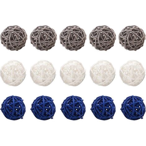 15 boules en rotin pour vases, décorations de table et de plafond (1/5)