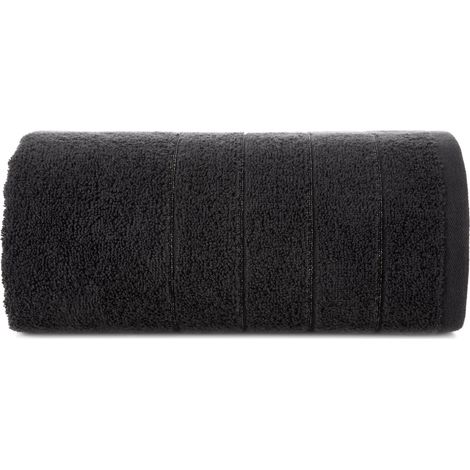 EUROFIRANY ASCIUGAMANO DA BAGNO ASSORBENTE SOFFICE DALI 50X90CM NERO (1/5)