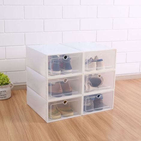 5 pièces Boîte à chaussures empilable Boîte de rangement pour chaussures 33x23x13 cm (1/5)