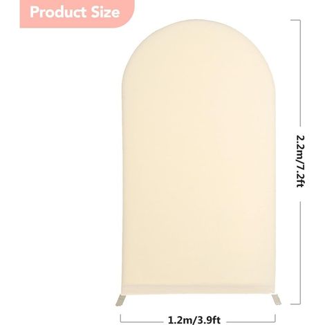 Chiara Hochzeitsbogen-Überwurf, dehnbare Spandex-Hintergrundpaneele für Hochzeits-/Geburtstagsfeierdekoration, Bankett (beige, 220 x 120 cm) (1/5)