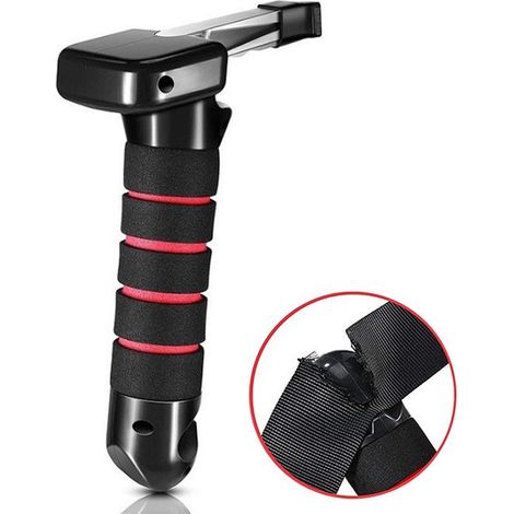 Ayuda para entrar y salir del coche, Ayuda multifuncional para entrar y salir del coche, Seguro, Extra resistente, Barra de apoyo, Rojo/Negro (1/5)