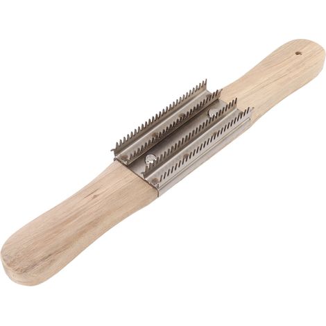 15 cm râteau pour disque à polir avec manche en bois pour nettoyage des résidus de pâte à polir sur métal (1/5)