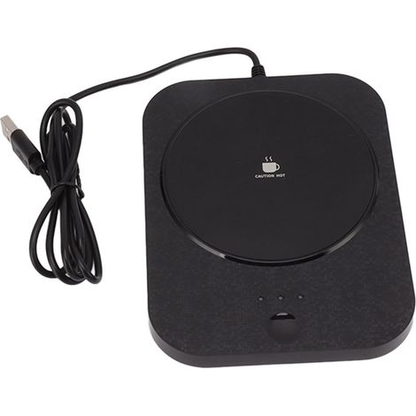 Chauffe-Tasse électrique à 3 Vitesses, arrêt Automatique, Chauffage Rapide, USB, Lait, café, Boisson, Plaque chauffante pour café, Lait, thé (Noir) (1/5)