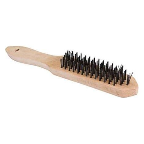 Brosse métallique laitonnée - 6 rangs