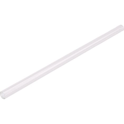 Pajita de vidrio de borosilicato de alta calidad para bodas y fiestas de cumpleaños, 8 mm de diámetro, 7 pulgadas de largo, transparente. (1/4)