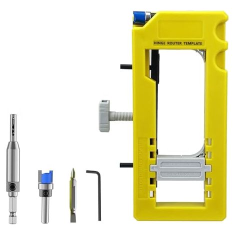 Applicable Charnière Ajustable en Plastique pour Porte en Bois Outil de Menuiserie pour Installation Précise de Serrures sur Portes Articulées