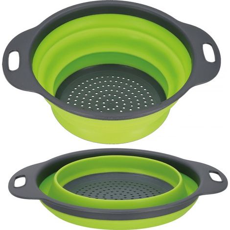 Panier égouttoir pliable en silicone, panier égouttoir rond pliable, ensemble d'ustensiles de cuisine faciles à ranger, panier ménager (1/5)