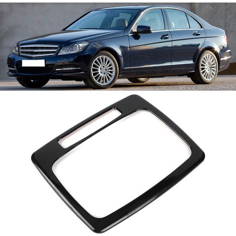 Garniture de cadre de levier de vitesse pour Mercedes-Benz Classe C W204 (2007-2013), aspect bois noir. (1/5)