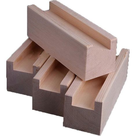 Ensemble de 4 cales de rehaussement de meubles en bois massif, cales de rehaussement pour pieds de lit et de canapé, blocs multicolores, compatibles avec les armoires, les tables et les bureaux, dimen (1/5)